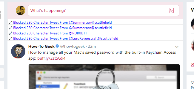 Скриншот расширения Tweets Truncator в Firefox