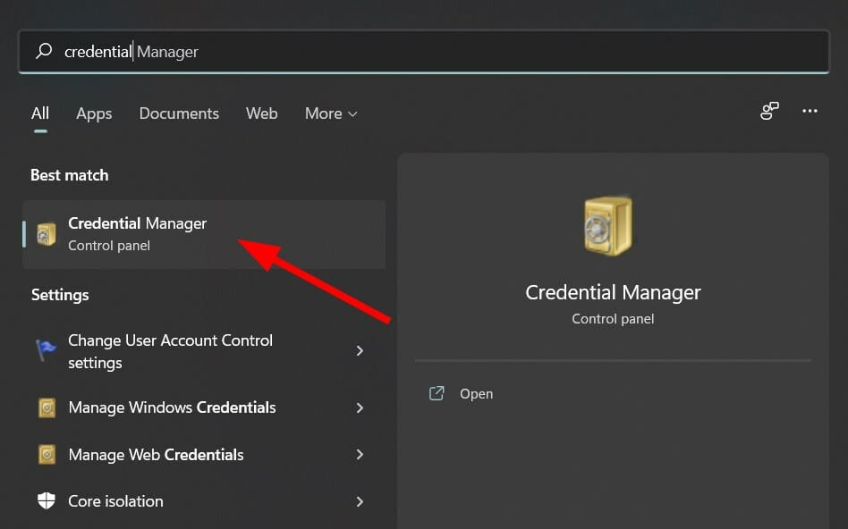 outlook disconnected error credential manager