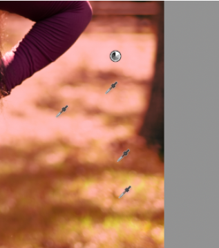 Несколько пипеток показывают выбранные цветовые области маски