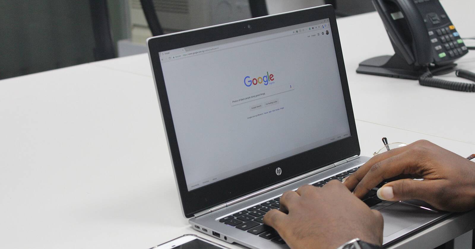Поисковая страница Google в Chrome