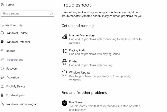 Устранение неполадок в Windows 10 Creators Update