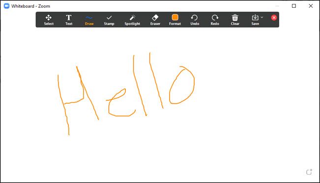 Поле Whiteboard с панелью инструментов
