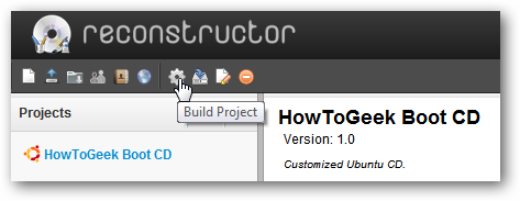 Иконка сборки проекта — запуск процесса сборки .iso