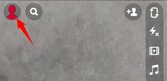 Tap the profile icon in the top-left corner.