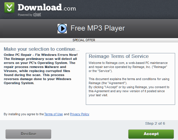 Установщик, подсовывающий дополнительное ПО