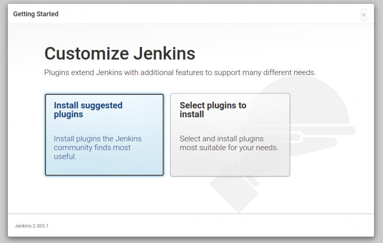 Экран кастомизации Jenkins: выбор плагинов