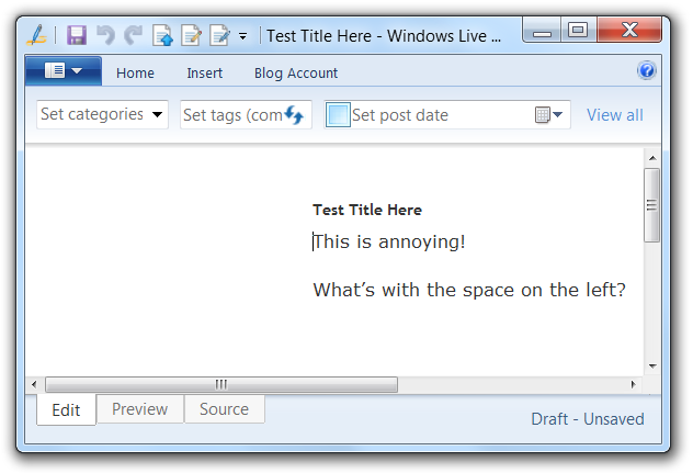 Удаление кэш-темы в Windows Live Writer