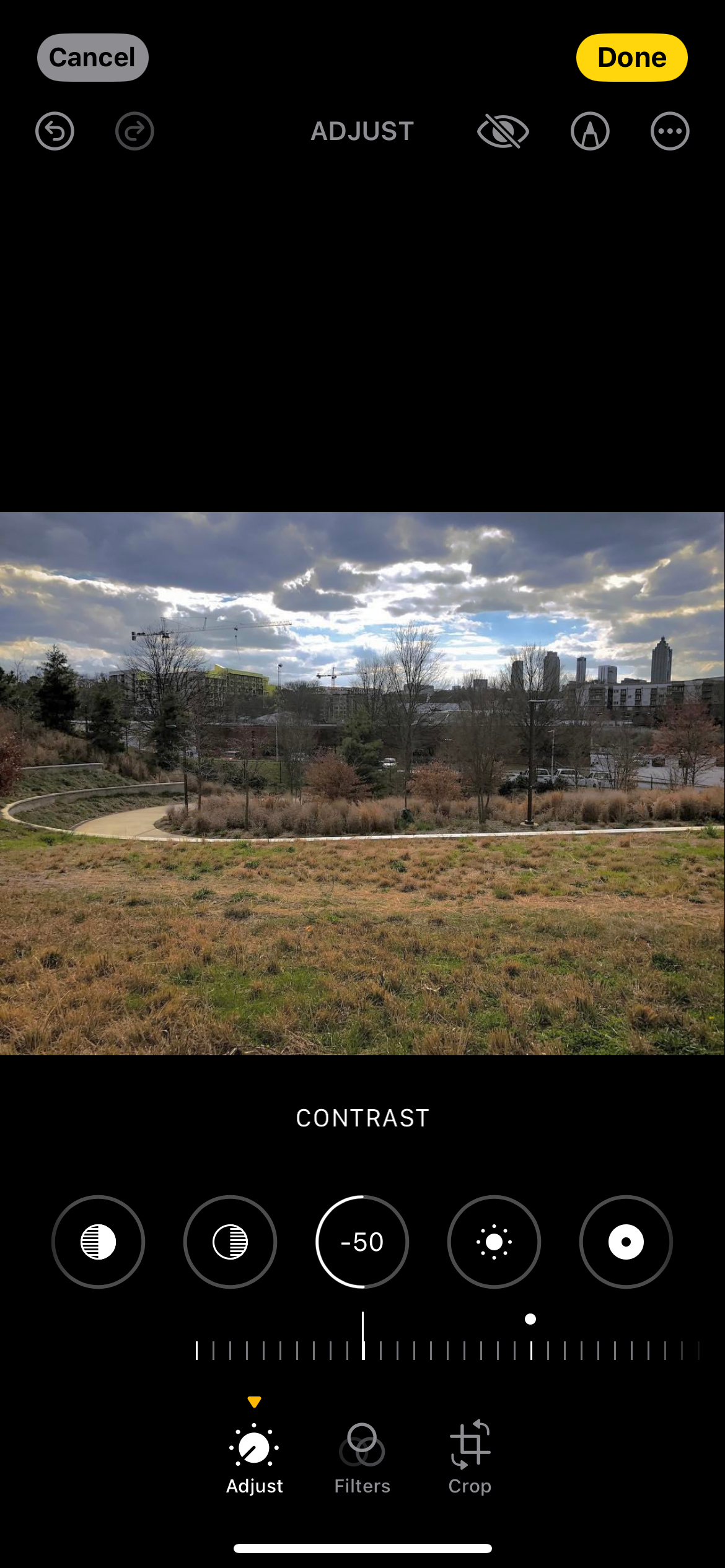 Эффект снижения контраста на изображении — мягче тона и меньше резких переходов