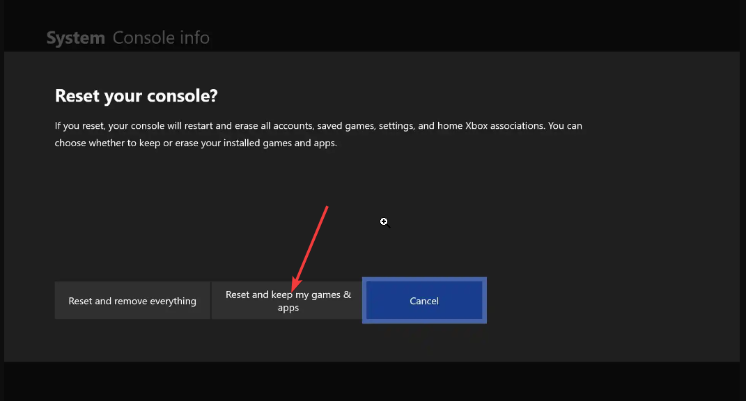 Опция сохранения игр и приложений при сбросе