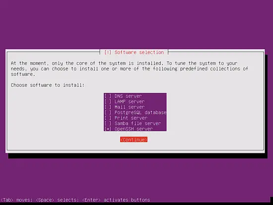 Выбор базовых пакетов для сервера