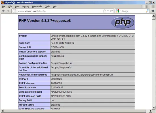 PHP-FastCGI por sitio: pruebas y php.ini