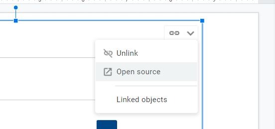 Кнопка 'Открыть источник' в диаграмме Google Slides