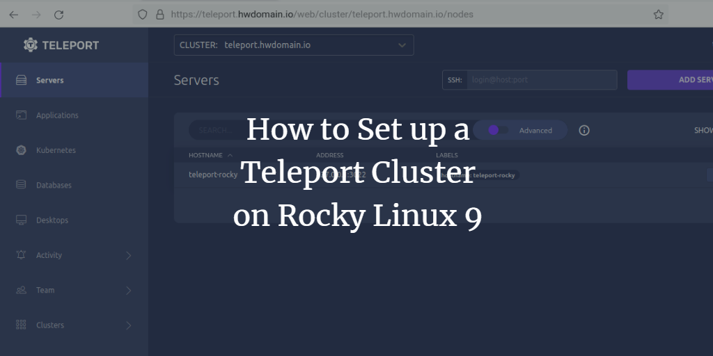 Teleport на Rocky Linux 9 — установка и защита