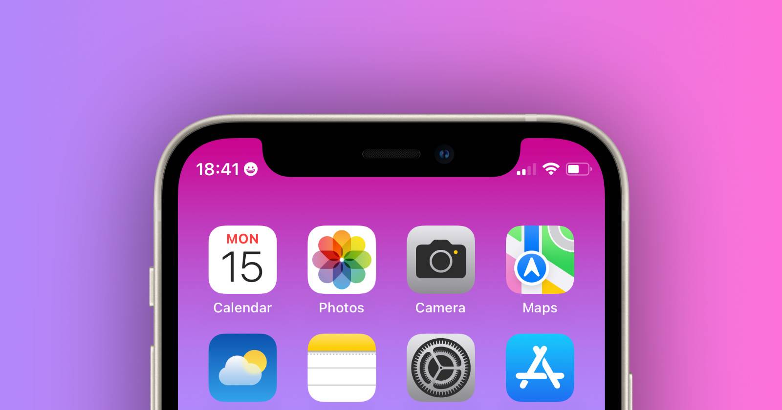 Иконка эмодзи в строке состояния iPhone