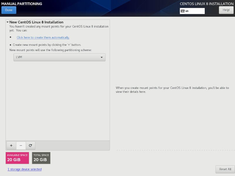 Ручная разметка диска в Anaconda