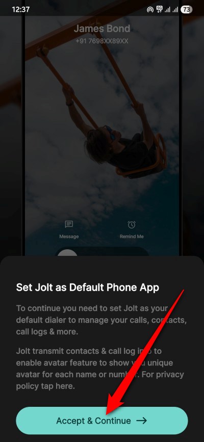 permissão para definir o app como discador padrão