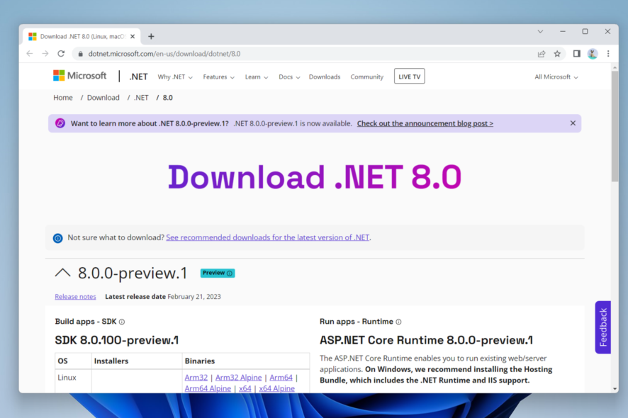 Как скачать Microsoft .NET 8 — шаг за шагом