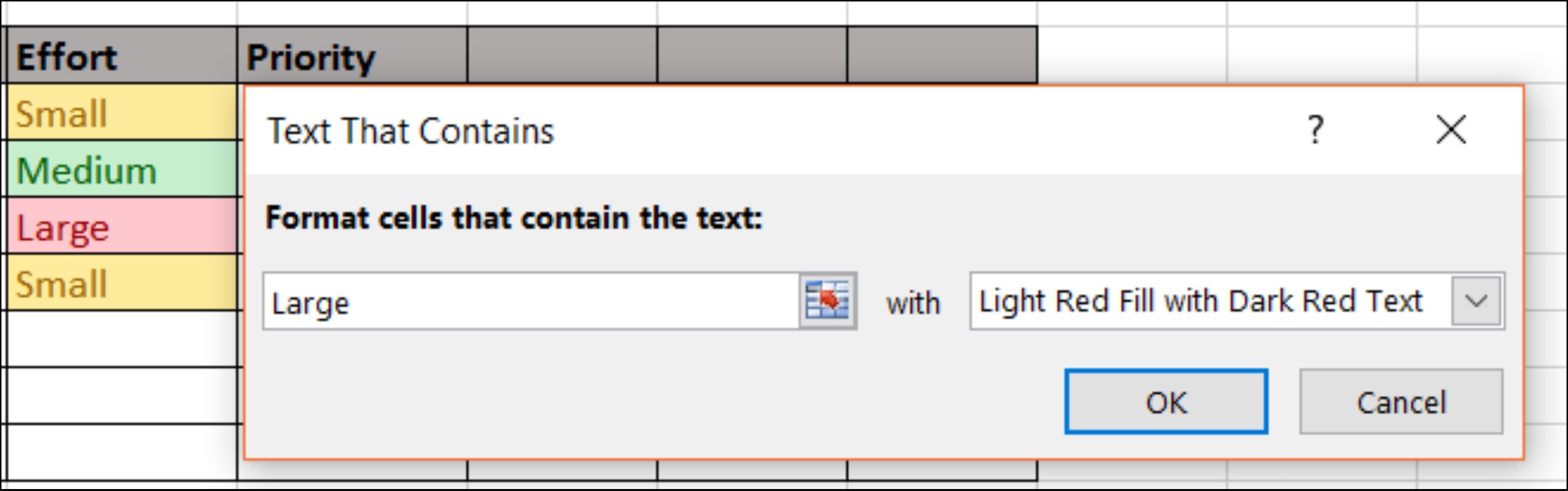 Форматирование по тексту: Малый, Средний, Крупный