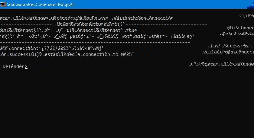 Проверка подключения Windows Security к облачному сервису
