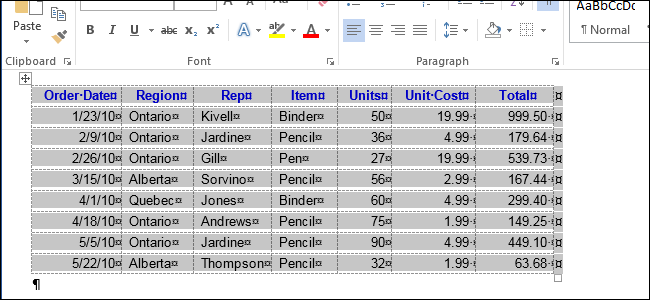 Выбор таблицы или её части в Word — руководство