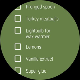 Google Keep на умных часах Wear OS