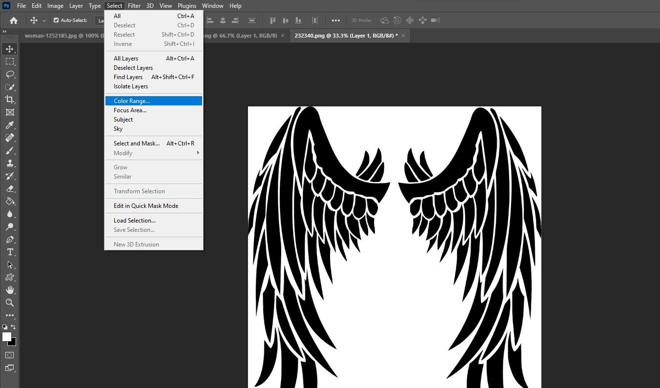 Меню «Выделение» в Photoshop