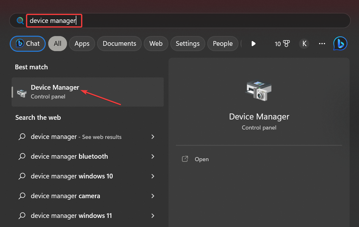 Диспетчер устройств (поиск)