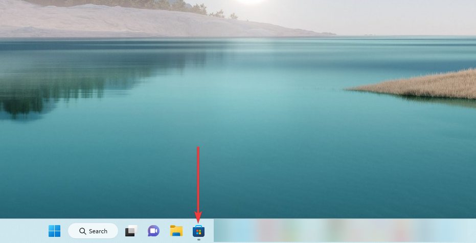 Иконка Microsoft Store на панели задач