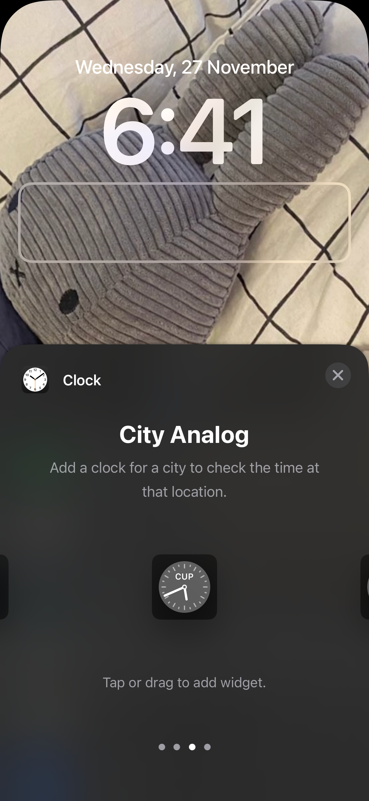 City Analog Lock Screen widget