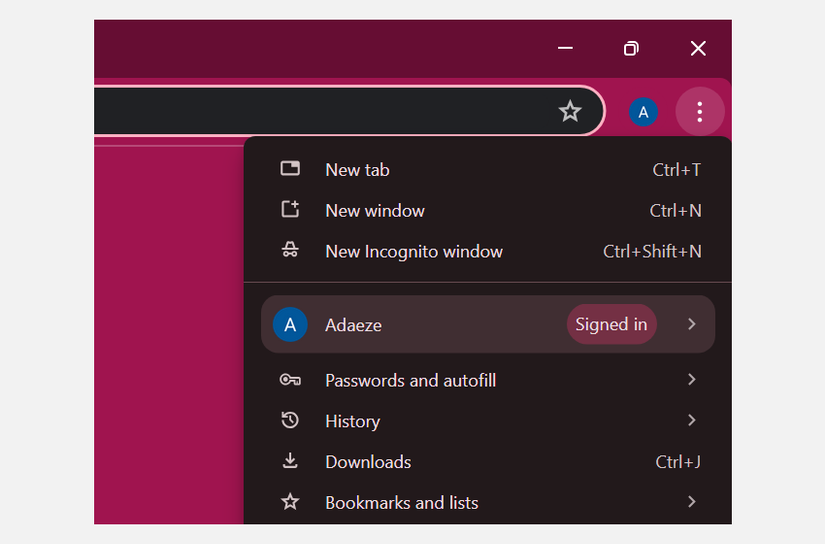 Главная страница Google Chrome с открытым всплывающим окном настроек