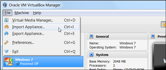 Снимок: Импорт OVA/OVF в VirtualBox