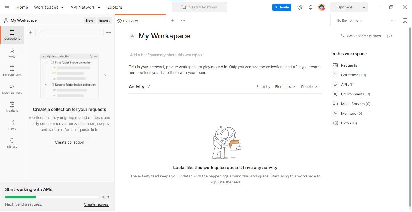 Интерфейс Postman с панелью запроса и коллекциями