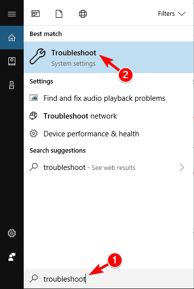 Окно «Устранение неполадок» в Настройках Windows — раздел оборудование и устройства