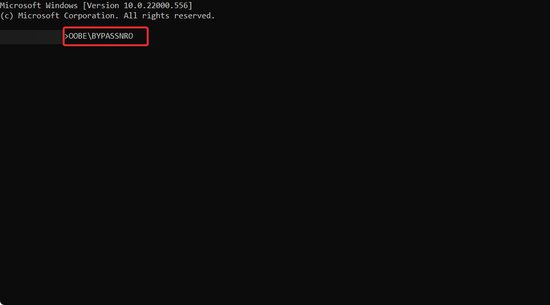 Экран OOBE — команда OOBEBYPASSNRO для обхода требования подключения к сети