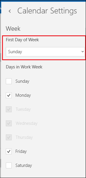 Настройка формата времени и вида календаря