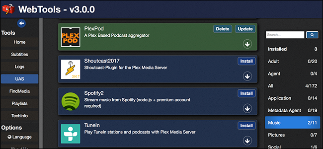WebTools для Plex — неофициальный магазин и утилиты