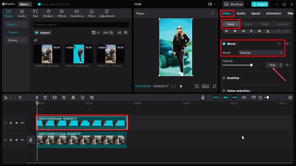Экспорт видео в десктопе
