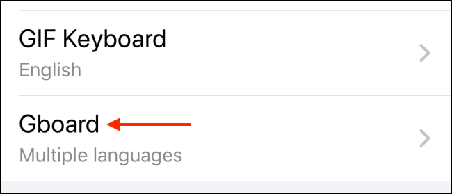 Нажмите на добавленную клавиатуру