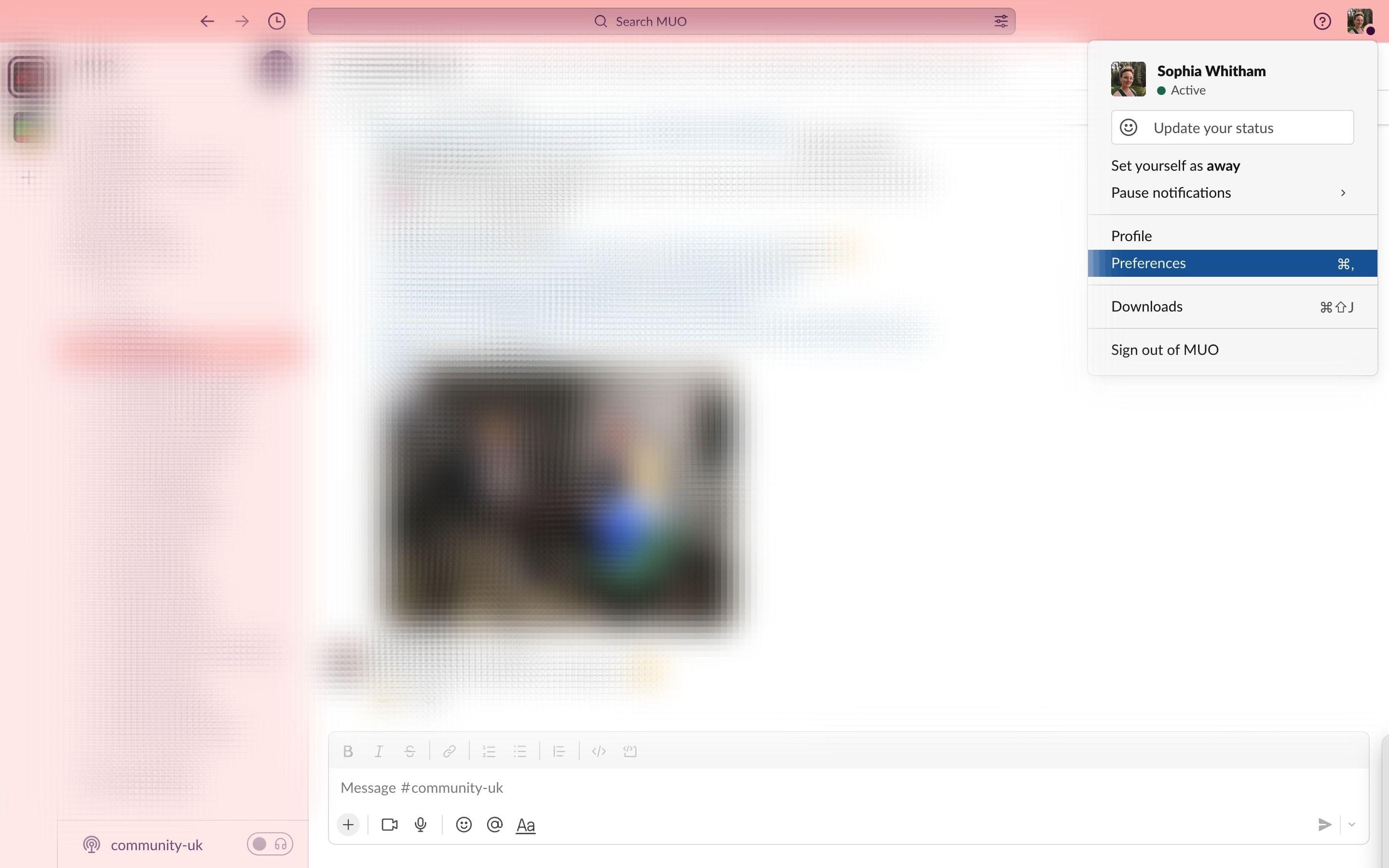 Как открыть настройки Slack — меню «Preferences»