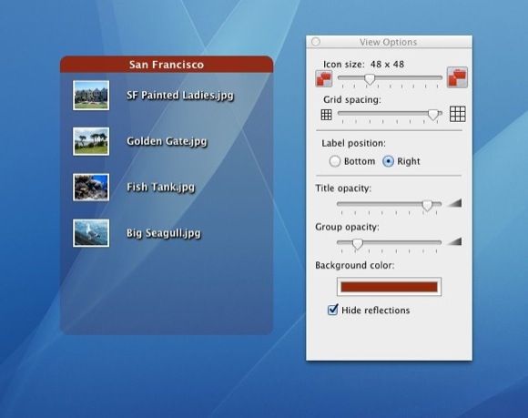Предпросмотр широкого рабочего стола с группами файлов и окнами
