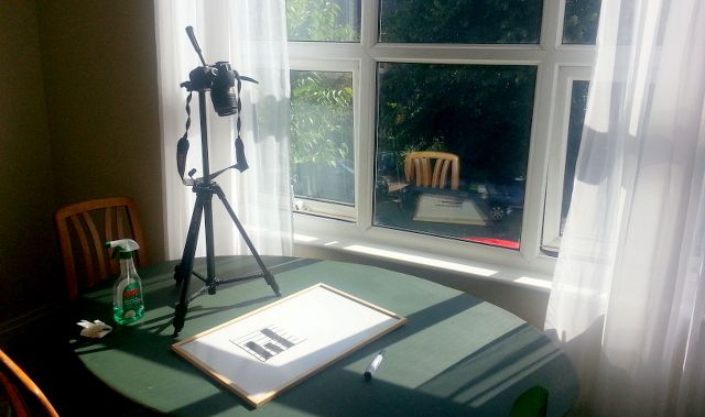 Установка белой доски и света для съёмки видео