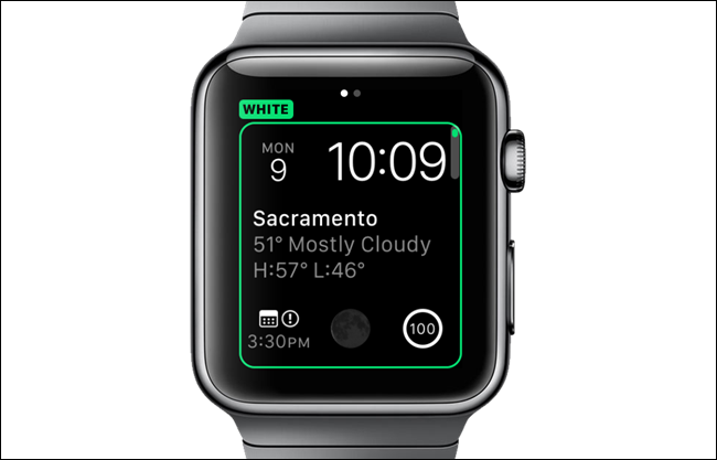 Циферблат с фиолетовым акцентом времени