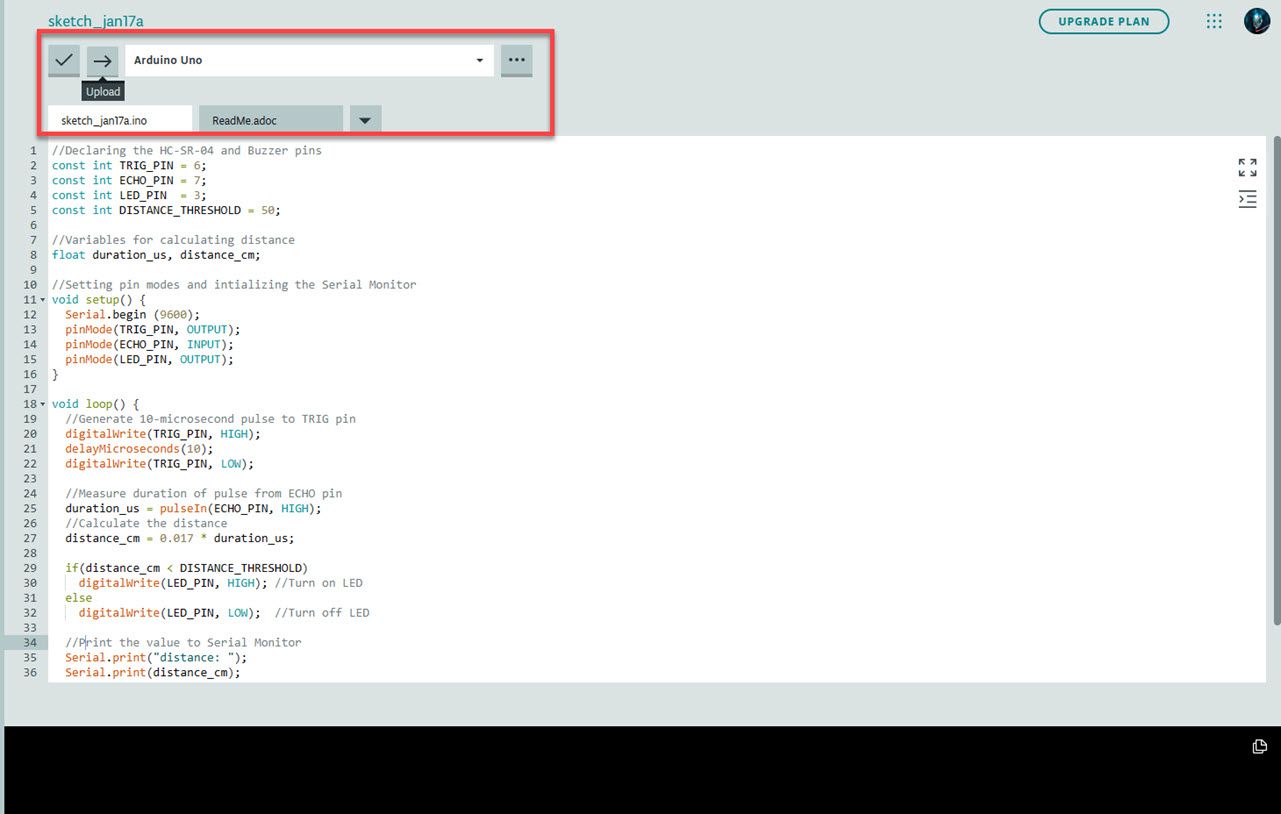 Загрузка скетча в IDE и вывод консоли