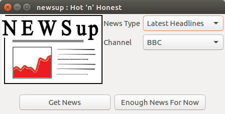 Интерфейс Newsup
