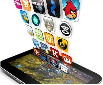 Ilustração de iPhone com apps pré‑instalados