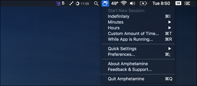 Как временно не дать Mac уснуть — Amphetamine