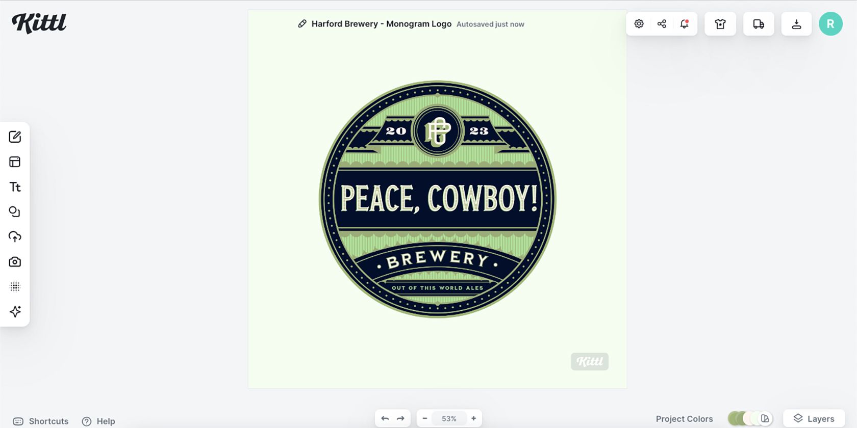 Brewery Logo Made in Kittl