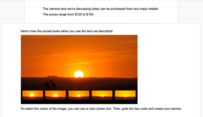 Страница в альбомной ориентации