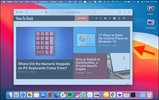 Клик для захвата скриншота окна без тени