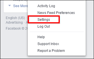 Переход в настройки аккаунта